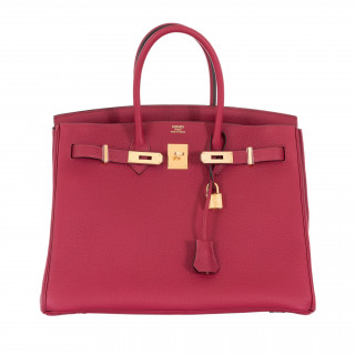 Hermes Birkin 35cm Red Rubis Togo leather Bag