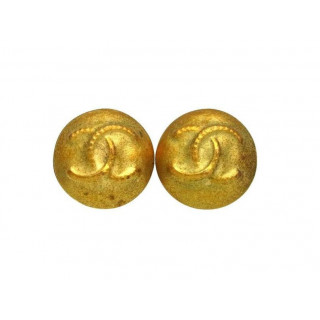 Chanel Vintage CC Logo Round Earrings