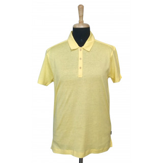 Hugo Boss Linen Cotton Slim Fit Yellow Tshirt