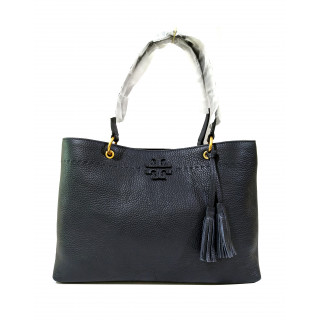 Tory Burch Navy Blue Mcgraw Triple Compartment Tote