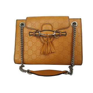 Gucci Guccissima Small Emily Leather Chain Shoulder Bag