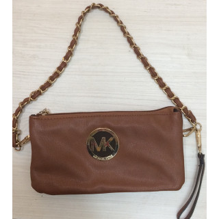 Michael Kors Brown Leather Chain Wallet