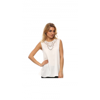Guess Milk 100% polyester Round Neck Shirts For Women