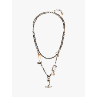 Alexander Mcqueen Charm and safety pin necklace - INTTSB841235163
