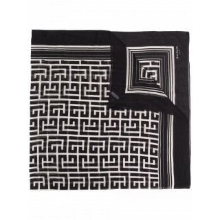 Balmain Silk blend cotton monogram scarf - INTTSB842415244