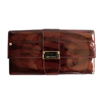 Jimmy Choo Reese Patent Leather Wallet Clutch | Luxepolis.com