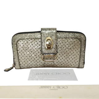 Jimmy Choo Grey Metallic Wallet