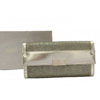 Jimmy Choo Metallic Gold Reese Continental Clutch