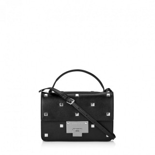 Jimmy Choo Rebel Black Smooth Leather With Square Studs Cross Body Bag