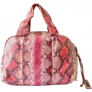 Jimmy Choo Pink Snake Print Shoulder Bag