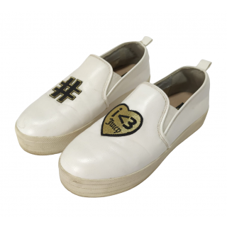 Juicy Couture White Slip On Loafers