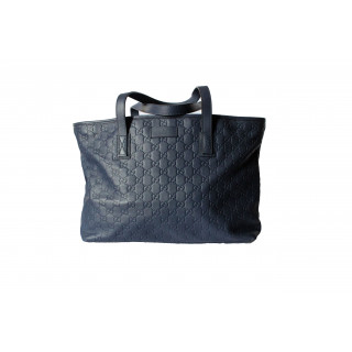 Gucci Signature Leather Navy Tote