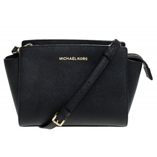 Michael Kors Black Leather Small Selma Cross body Bag