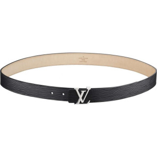Louis Vuitton LV Trunk 35mm Reversible Belt Black Leather. Size 85 cm