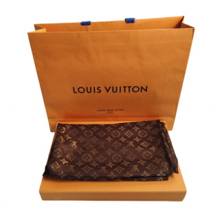 Louis Vuitton Monogram Shine Brown And Gold Scarf