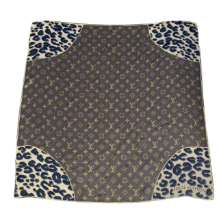 Louis Vuitton Monogram Leopard Silk Square Scarf