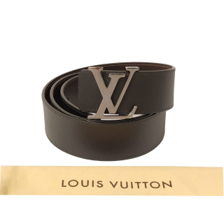 Louis Vuitton Black Leather LV Frame Belt 95CM Louis Vuitton
