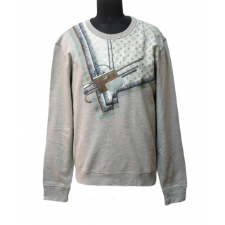 Louis Vuitton Men's Graphic Crewneck Cotton Blend Sweater