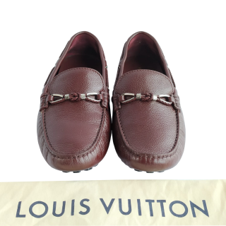 Louis Vuitton Burgundy Leather Braid Knot Loafer