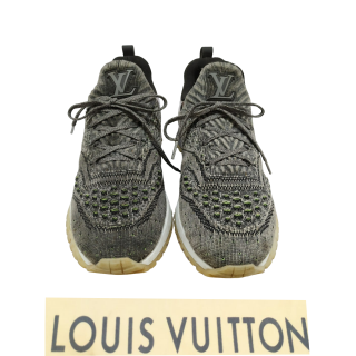 Louis Vuitton Grey Knit Fabric VNR Sneakers