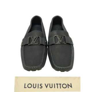 Louis Vuitton Navy Leather Monte Carlo Driving Loafer