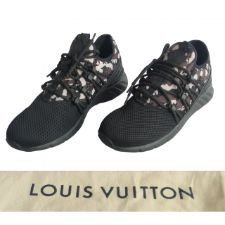 Louis Vuitton Neoprene Mesh Rubber Monogram Camo Fastlane Low Sneakers