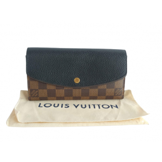 Louis Vuitton Black Damier Ebene Normandy Wallet