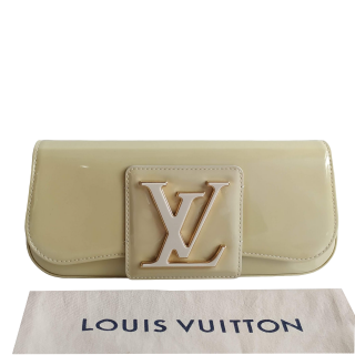 Louis Vuitton Orange Sunset Vernis Pochette Sobe Clutch Bag