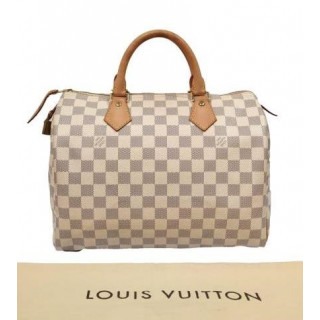 Louis Vuitton Damier Azure Canvas Speedy 30 Handbag