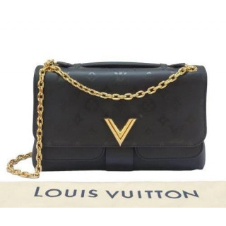 Louis Vuitton Black Monogram Leather Very Chain Bag