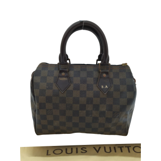 Louis Vuitton Brown Damier Ebene Canvas Speedy 25 Bag
