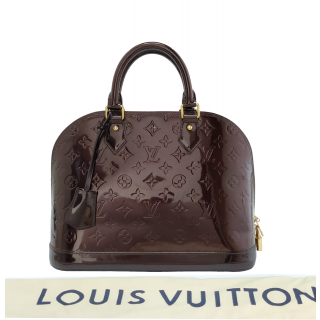 Louis Vuitton Amarante Vernis Monogram Alma PM Bag
