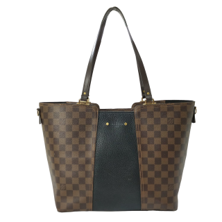 Louis Vuitton Damier Canvas And Taurillon Leather Jersey Tote