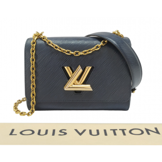 Louis Vuitton Indigo Blue LV Twist MM Epi Leather Chain Bag
