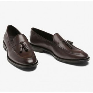 Massimo Dutti Tassel Plain Leather Loafers