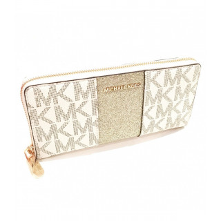 Michael Kors Gold Glitter Center Stripe Wallet