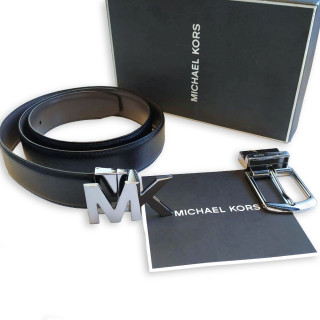 Michael Kors Black/Brown Reversible Belt Set