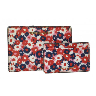 Michael Kors Multicolor Floral Begonia Leather Compact Wallet