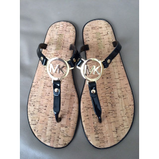 Michael Kors Monogram BLUE CHARM Jelly Cork Sandals Women's Size 7 NEW