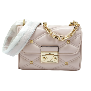 Michael Kors Serena Quilted Studded Crossbody Bag