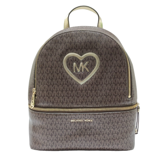 Michael Kors Logo Heart Coated Canvas Kids Backpack