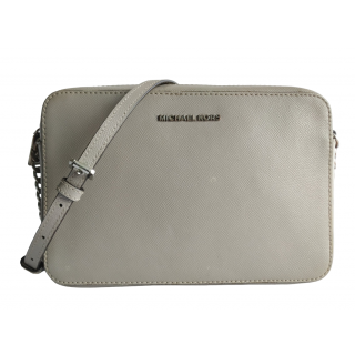 Michael Kors Jet Set Grey Saffiano Leather Crossbody Bag