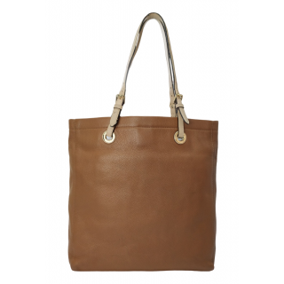 Michael Kors Jet Set Brown Leather North South Tote