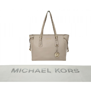 Michael Kors Voyager Large Crossgrain Leather Tote In Color Pink