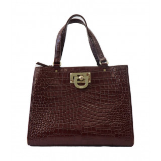 DKNY Crocodile effect leather Handbag