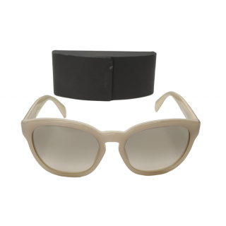 Prada White Plastic Gradient Tint Sunglasses