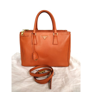 Saffiano Bowler Bag with Strap Orange (Papaya)