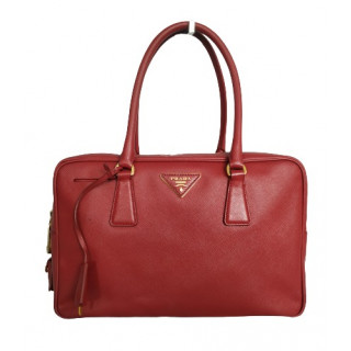 Prada Pre-owned Women's Leather Handbag - Red - One Size