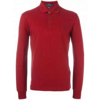 Polo Ralph Lauren Red Polo Full Sleeves T-Shirt