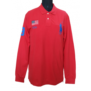 Polo Ralph Lauren Red Full Sleeves Polo Shirt